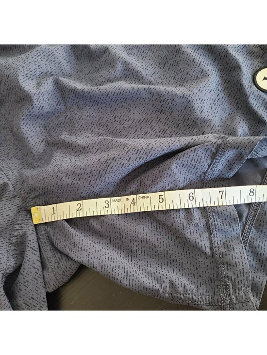 Vuori Core Blue Lined Patterned Drawstring Men's Short Size M - Picture 5 of 9